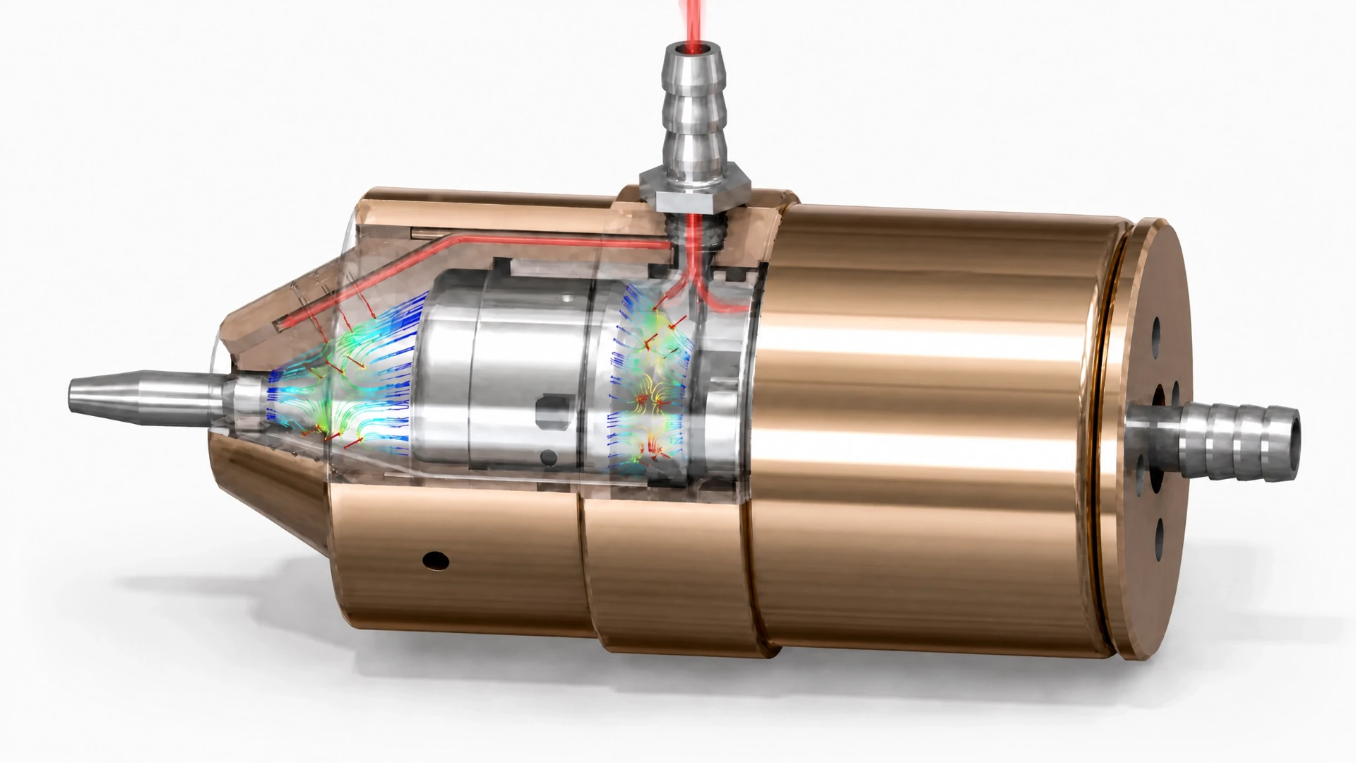 Cutaway adjustable-conical spindle architecture with conical gas-film flow paths