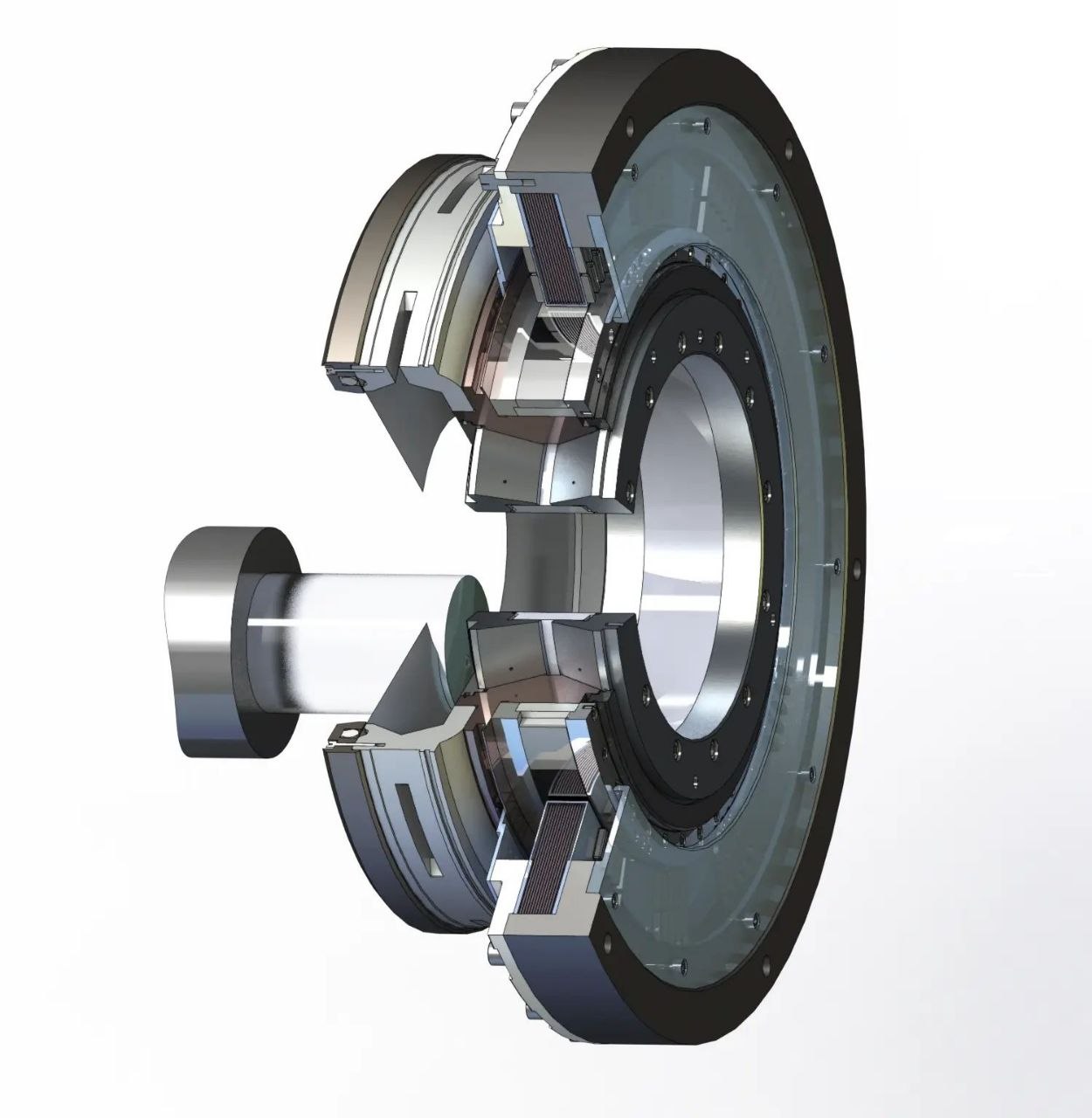 Reconstructed spindle geometry used to define the conical support and surrounding machine architecture